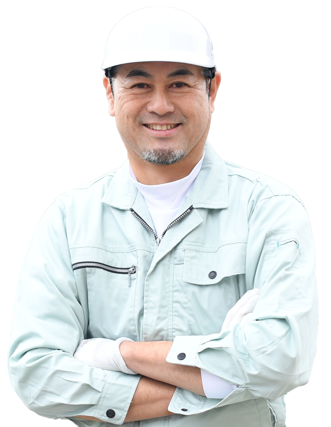 案内する男性
